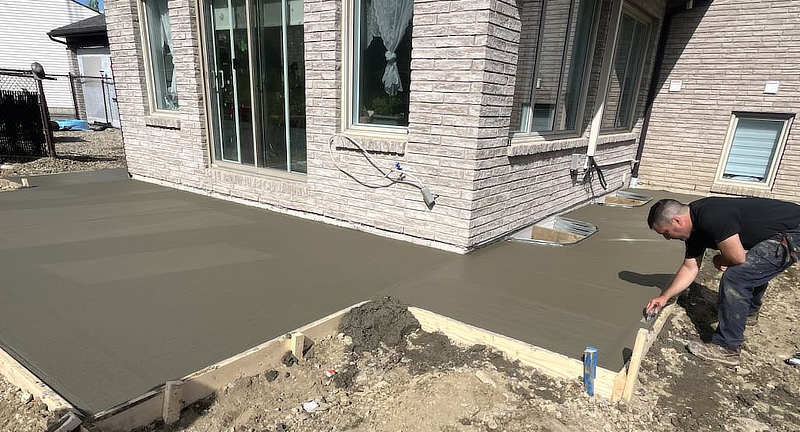 Terrasse coulage de beton